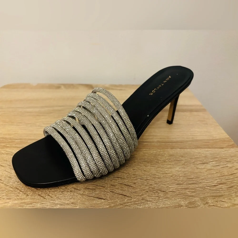 Ann Taylor Open Toe Slip On Heel Sandals Shoes Women's Size 6.5
